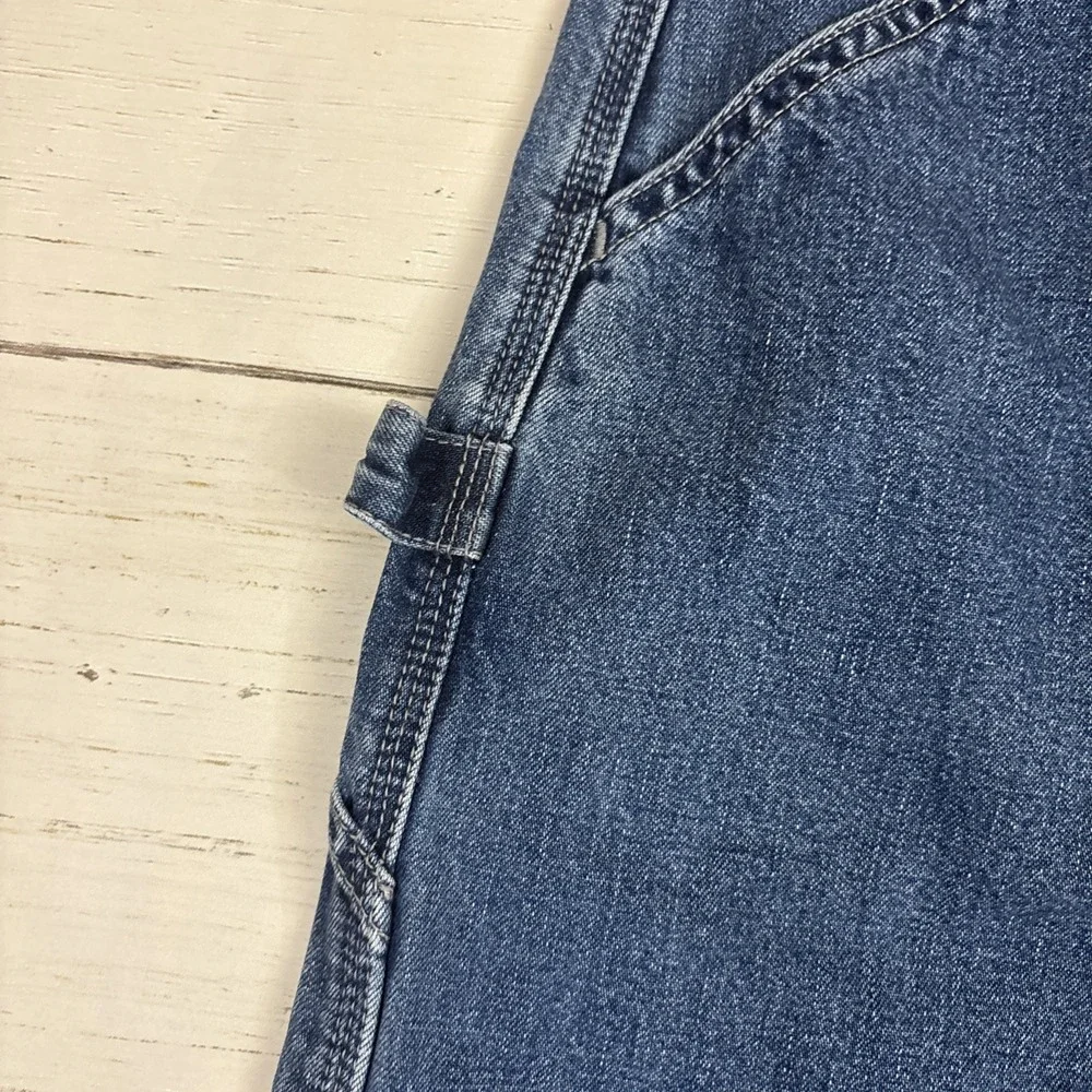 Levis SilverTab Carpenter Jeans Vintage Mens 31x34 Blue Denim Relaxed Zip Fly